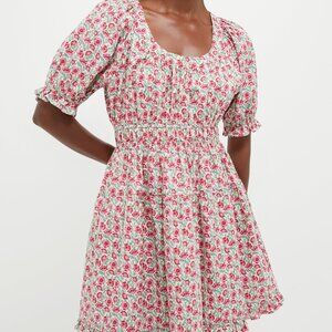 Red Dahlia Floral Dorothy Mini Dress
